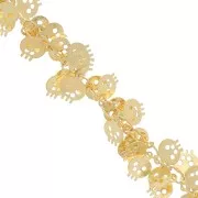 Catena teschio  mm.  7 dorato x cm.25