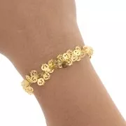 Catena teschio  mm.  7 dorato x cm.25