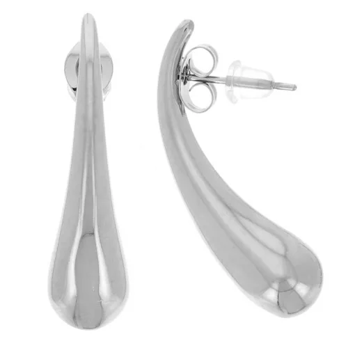 Orecchini a goccia 29x8 mm in acciaio inossidabile 316L x2