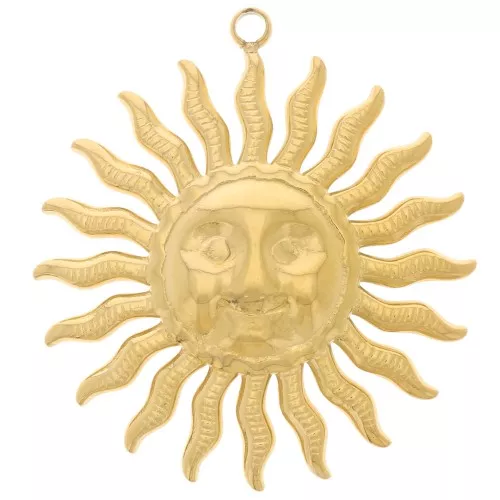 Pendente solare da 30 mm - Acciaio inossidabile 304L dorato x1