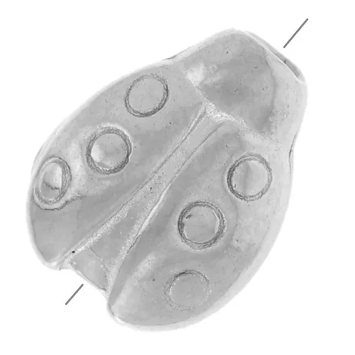 Perlina a coccinella 7,5x6 mm - acciaio inox 316L x1