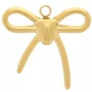 Ciondolo a nodo 16x17 mm in acciaio inox 304L -doratox1