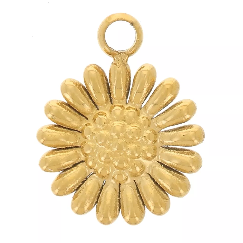 Ciondolo a forma di girasole, in argento Sterling 925, con fiore e rosa, ciondolo per braccialetti Pandora, Misura unica, Argento sterling, Zircone