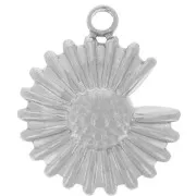 Ciondolo a forma di fiore di margherita 10 mm in acciaio inox 304L x1