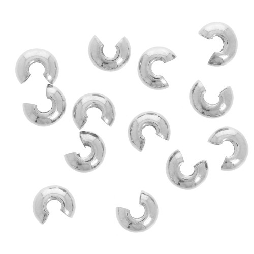 Coprischiaccini 3 mm Argento x50