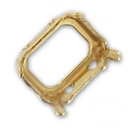 Castone PureCrystal 4600 Rettangolo mm. 10x8 dorato