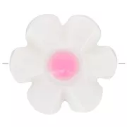 Perla fiore di madreperla 12 mm - Bianco - Rosa x1
