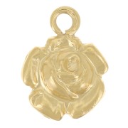 Ciondolo mini fiore rosa 6,5 mm -Gold filled x1