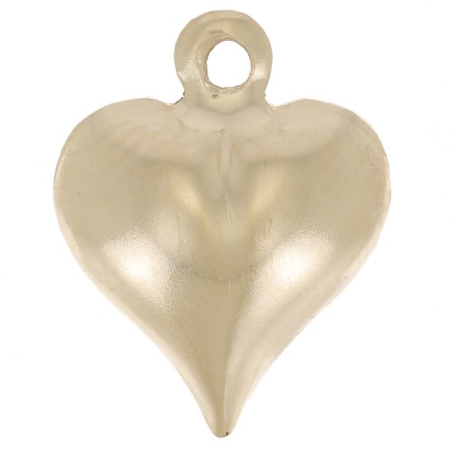 Ciondolo a cuore bombato 13x10 mm - Gold filled x1