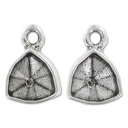 Castone pendente doppia faccia  4706 12 mm argentato antico