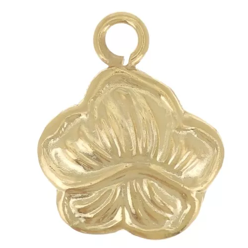 Ciondolo fiore 7 mm -Gold filled x1