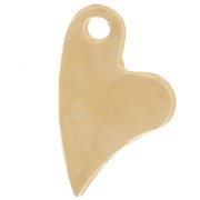 Zecchini cuore 11x7 mm - Gold filled x1|raw }}