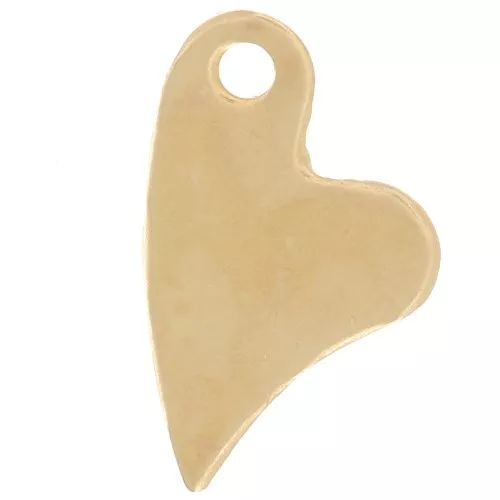 Zecchini cuore 11x7 mm - Gold filled x1