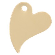 Zecchini cuore 12x9 mm - Gold filled x1|raw }}