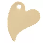 Zecchini cuore 12x9 mm - Gold filled x1