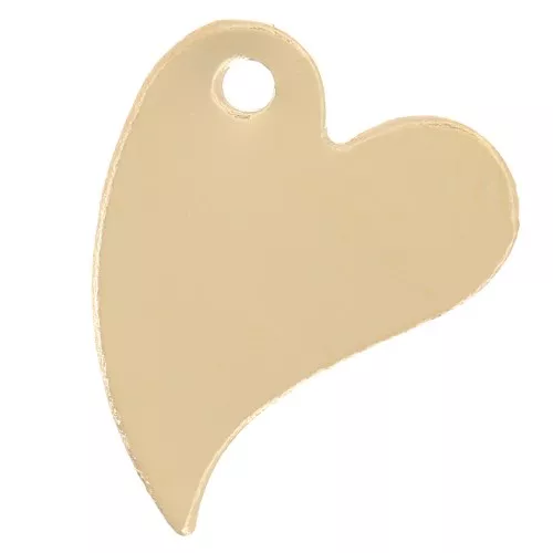 Zecchini cuore 12x9 mm - Gold filled x1