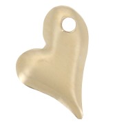 Zecchini cuore bombato 10x7 mm - foro destro - Gold filled x1