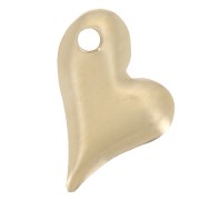 Zecchini cuore bombato 10x7 mm - foro sinistro - Gold filled x1|raw }}