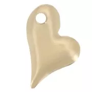 Zecchini cuore bombato 10x7 mm - foro sinistro - Gold filled x1