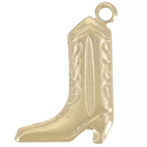 Pendente forma di stivale da cowboy - 14x10 mm - Gold filled x1