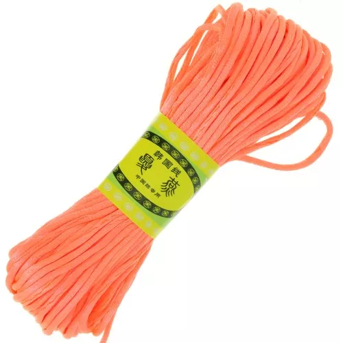 Cordoncino in poliestere 2 mm - Fluo Coral x20m