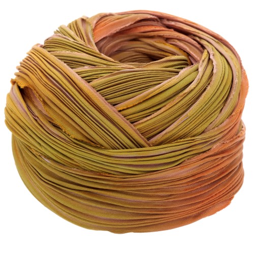 Nastro twill di seta Shibori Fall Borealis x10cm