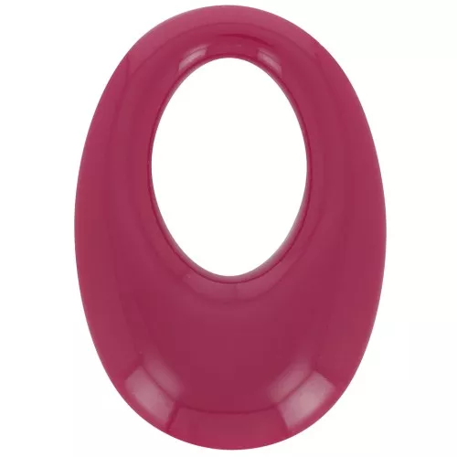 Pendente ovale cavo in resina opaca 33x23 mm - Bordeaux x1