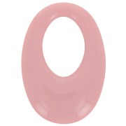 Pendente ovale cavo in resina opaca 33x23 mm - Vintage Rose x1|raw }}