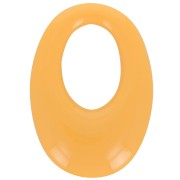 Pendente ovale cavo in resina opaca 33x23 mm - Senape x1|raw }}