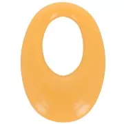 Pendente ovale cavo in resina opaca 33x23 mm - Senape x1