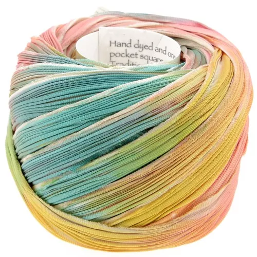 Nastro twill di seta Shibori Ecru Borealis x10cm