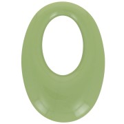 Pendente ovale cavo in resina opaca 33x23 mm - Verde oliva x1|raw }}