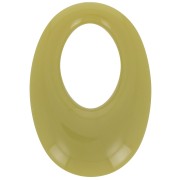 Pendente ovale cavo in resina opaca 33x23 mm - Khaki x1