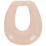 Pendente goccia cavo in resina opaca 28x25 mm - Rosa nudo x1