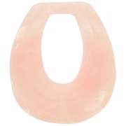 Pendente goccia cavo in resina traslucida 28x25 mm - Marmo rosa x1