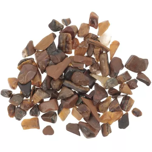 Sacchetto di mini pietre arrotolate - Scaglie di pietra non perforate Occhio di tigre x20g