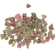 Sacchetto di mini pietre arrotolate - Scaglie di pietra non perforate - Unakite x20g