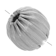 Perlina tonda rigata da 6 mm - Acciaio inox 316L x1