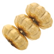 Perline rondelle a fiore 6 mm - Acciaio inossidabile 316L placcato oro x5