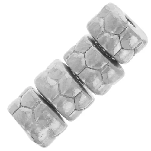 Perle di rondella lavorate 5 mm - acciaio inox 304L x4