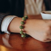 Perle tonde appiattite da 5 mm - Acciaio inossidabile 316L dorato x5