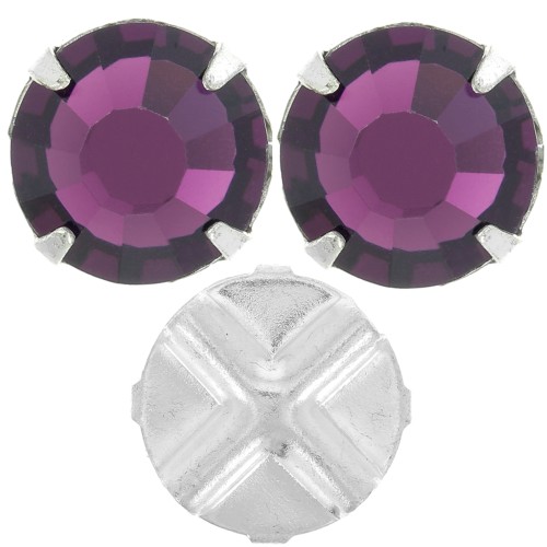 Strass da cucire mm. 8 Amethyst