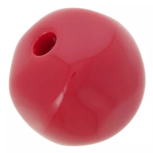 Perline tonde irregolari - Ciliegia - resina 15x18 mm - Rosso scuro x4