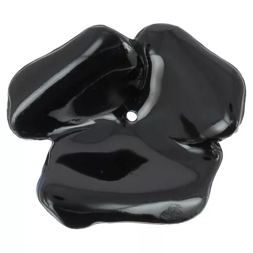 Pendente fiore 40 mm in resina opaca - Nero x1