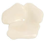 Pendente fiore 40 mm in resina opaca - Ecru x1|raw }}