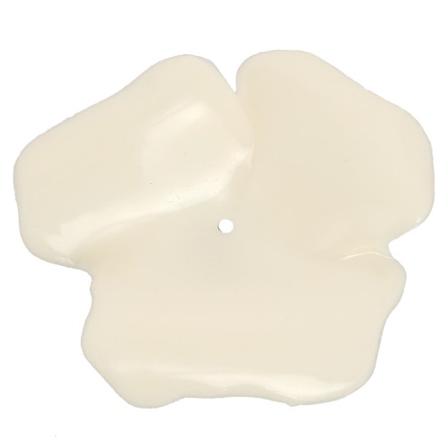 Pendente fiore 48 mm in resina opaca - Ecrù x1