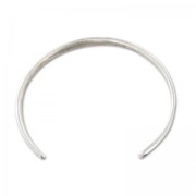 Bracciale jonc di ottone 2 ganci 58 mm Placcatura argento antico x1|raw }}