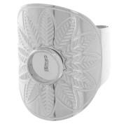 Anello etnico regolabile - cabochon da 6 mm - S. 52 a 58 - Acciaio inossidabile 316L|raw }}