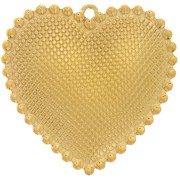 Pendenti forma di cuore 31x32 mm - Acciaio inossidabile 304L dorato x2|raw }}