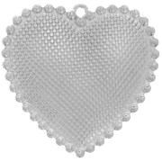 Pendenti forma di cuore 31x32 mm - Acciaio inossidabile 304L x2|raw }}